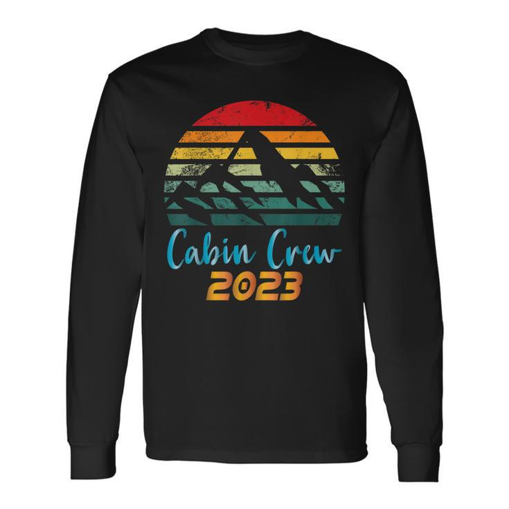 Cabin Crew 2023 Cabin Group Vacation Mountain Friends Trip Long Sleeve T-Shirt T-Shirt