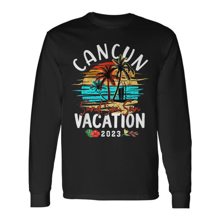 Cancun Mexico Vacation 2023 Matching Group Long Sleeve T-Shirt