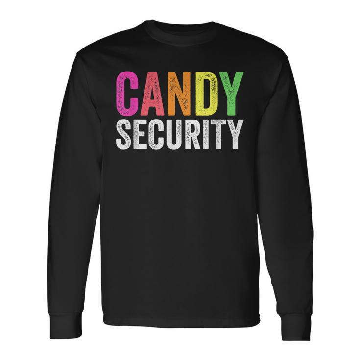 Candy Security Halloween Costume Men Women Long Sleeve T-Shirt T-shirt Graphic Print