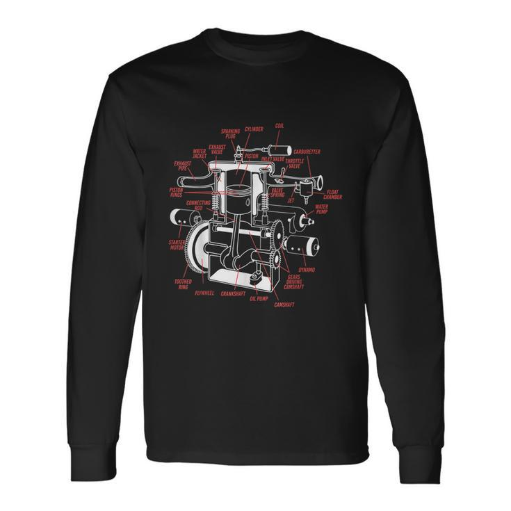 Car Engine Mechanic Long Sleeve T-Shirt