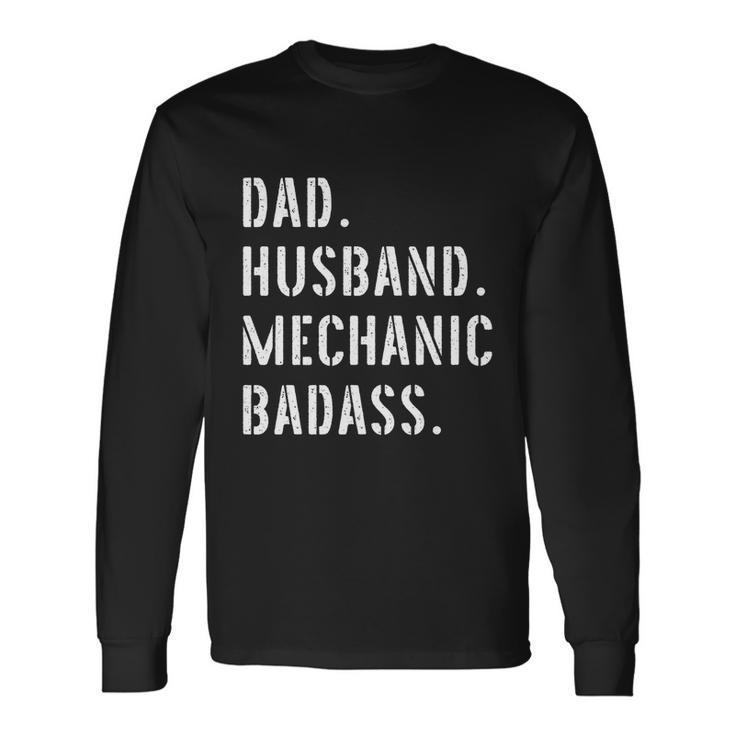 Car Mechanic Dad From Daughter Son Wife Long Sleeve T-Shirt