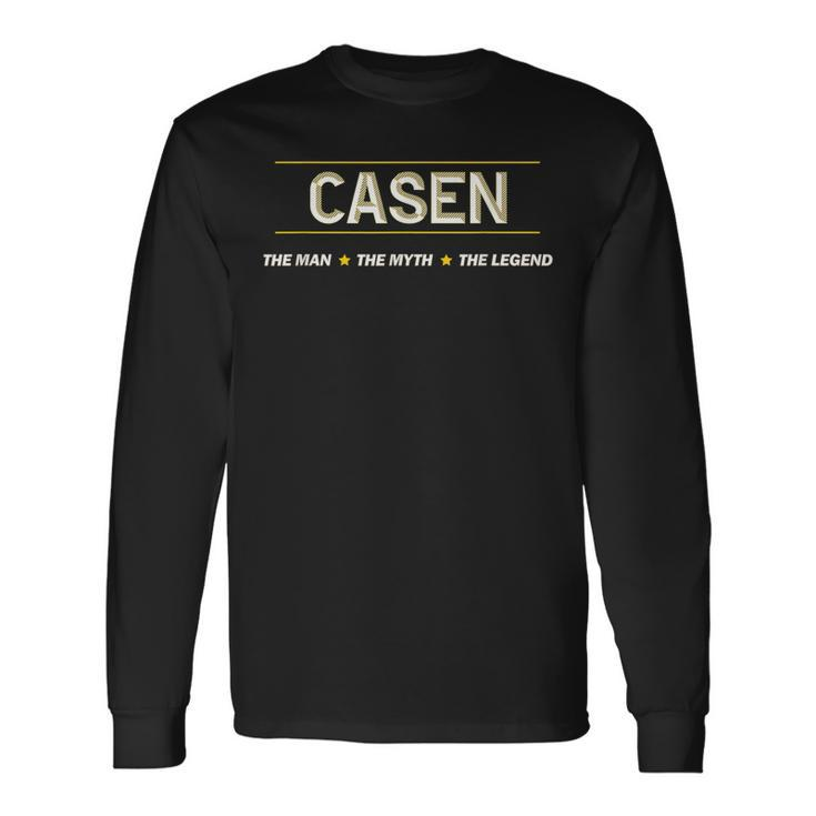 Casen The Man The Myth The Legend Boys Name Long Sleeve T-Shirt