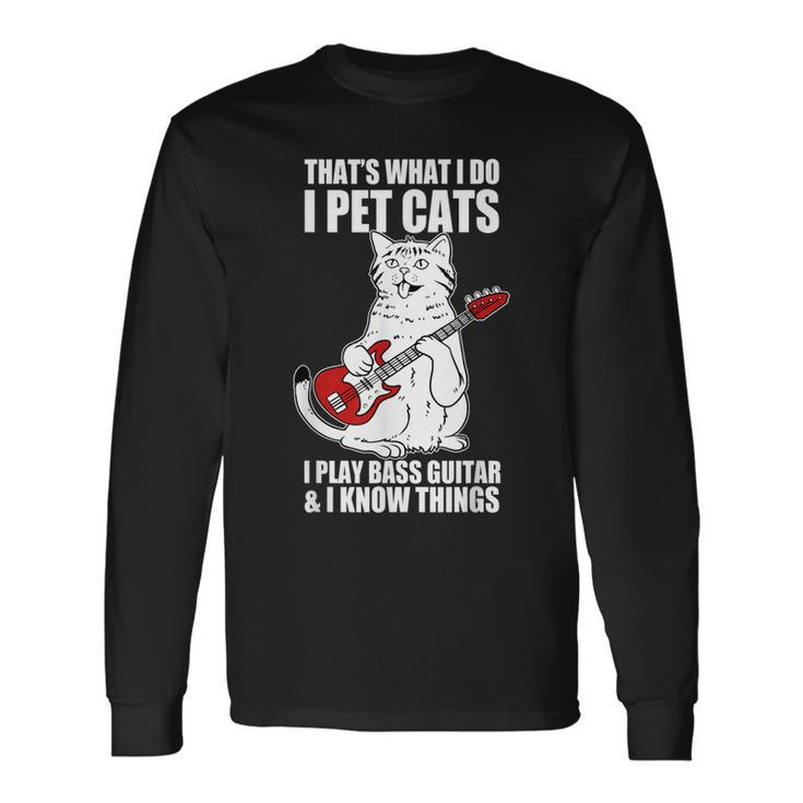 Cat Playing Guitar Kitten Lover Pet Rocker Musician Long Sleeve T-Shirt T-Shirt
