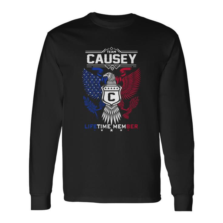 Causey Name Causey Eagle Lifetime Member Long Sleeve T-Shirt Gifts ideas