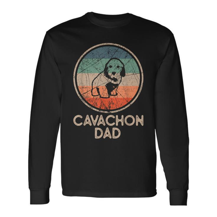 Cavachon Dog Vintage Cavachon Dad Long Sleeve T-Shirt