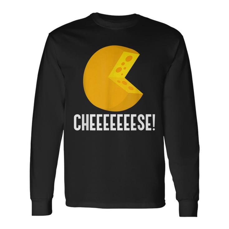 Cheeeeese Ironisches Zitat Käserei Bio-Lebensmittel Langarmshirts Geschenkideen