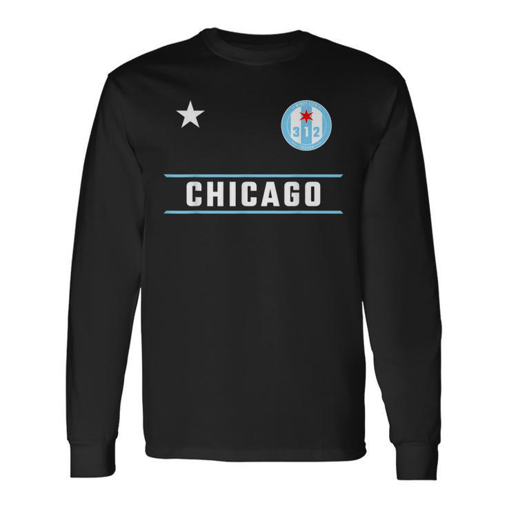 Chicago Windy City er Badge With Iconic 312 Area Code Long Sleeve T-Shirt T-Shirt