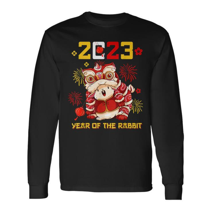 Chinese New Year 2023 Cute Dragon Year Of The Rabbit Zodiac Men Women Long Sleeve T-shirt Graphic Print Unisex Gifts ideas