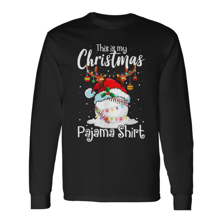 This Is My Christmas Baseball-Pyjama Für Mama Frauen Mädchen Langarmshirts Geschenkideen