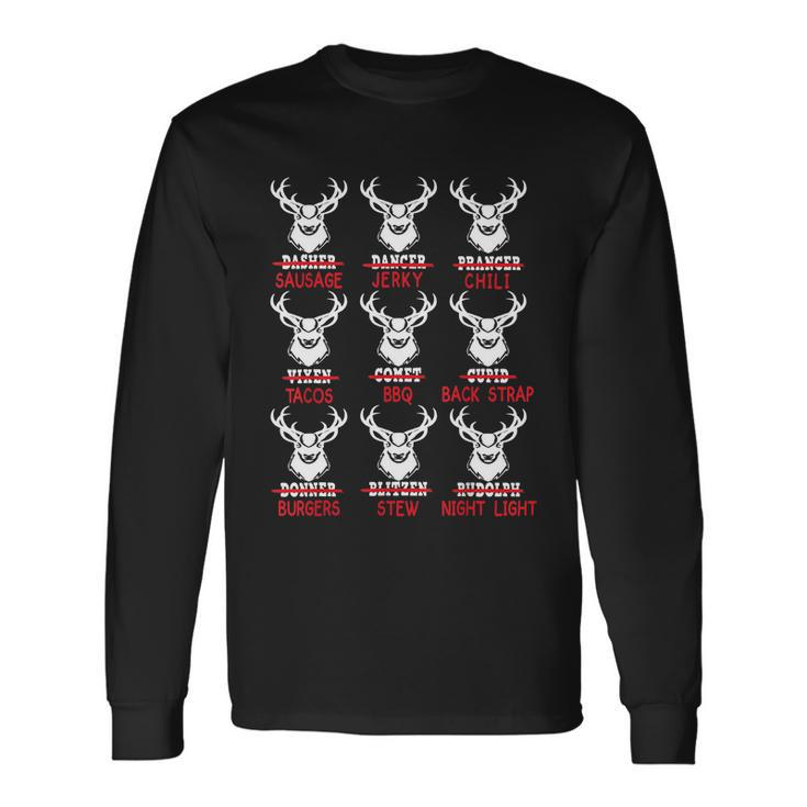 Christmas Deer Bow Hunting Santa Men Women Hunter Tshirt V2 Long Sleeve T-Shirt
