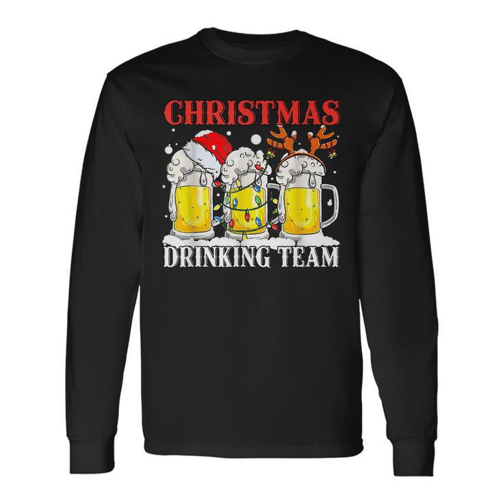 Christmas Drinking Team Holiday Season Xmas Lover Christmas  Men Women Long Sleeve T-shirt Graphic Print Unisex