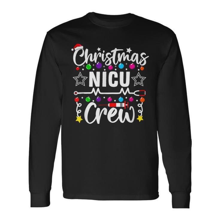 Christmas Nicu Crew Nurse Doctor Tech Neonatal Icu Squad V2 Men Women Long Sleeve T-shirt Graphic Print Unisex Gifts ideas