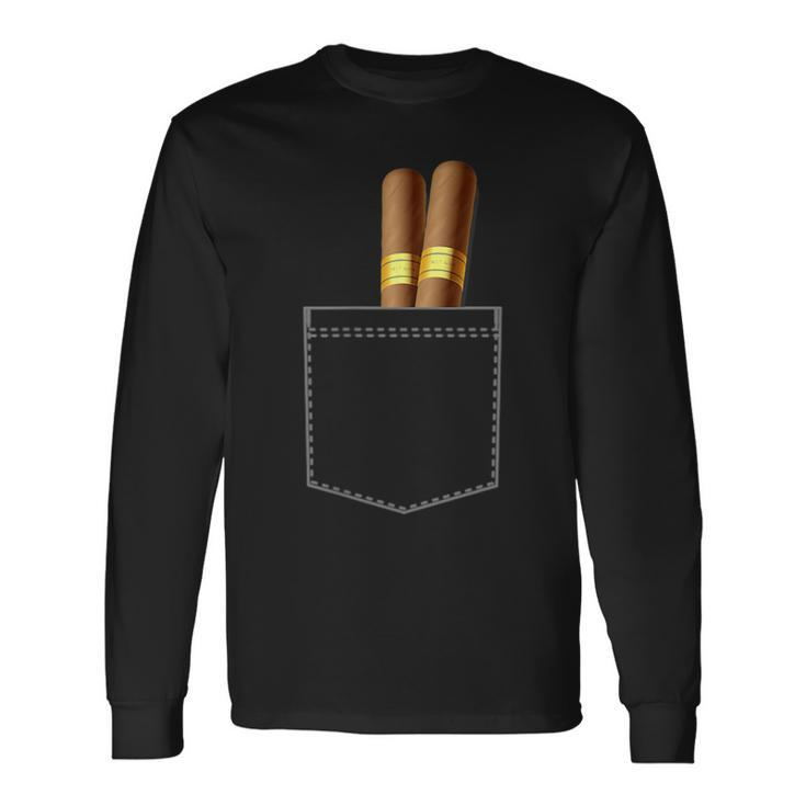 Cigar Smoke Cuban Cuba Tobacco For Smoker Long Sleeve T-Shirt