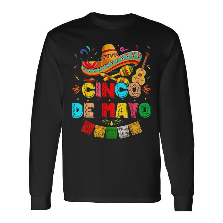 Cinco De Mayo Lets Fiesta 5 De Mayo Squad Fiesta Mexican Long Sleeve T-Shirt T-Shirt