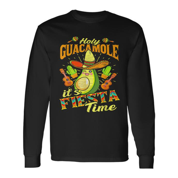 Cinco De Mayo Mexican Holy Guacamole Fiesta Time Long Sleeve T-Shirt T-Shirt