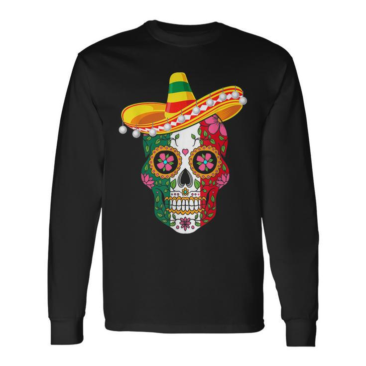 Cinco De Mayo Sugar Mexican Skull Cinco De Mayo Long Sleeve T-Shirt T-Shirt