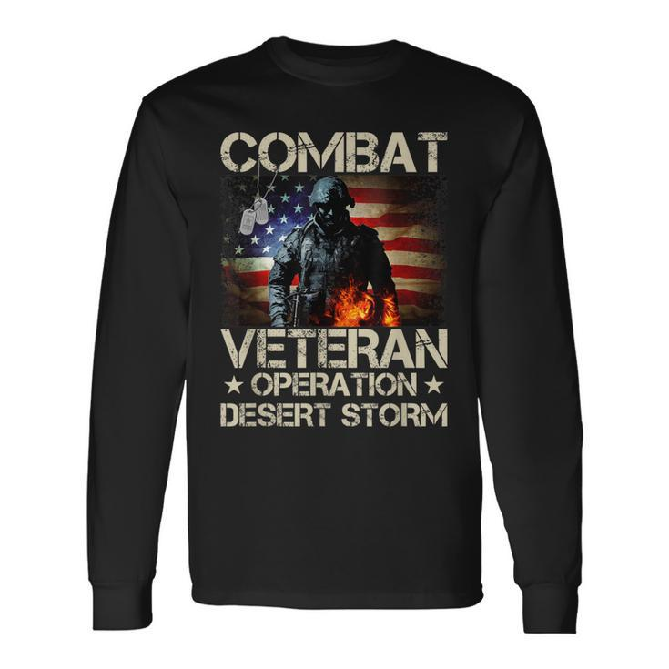 Combat Veteran Operation Desert Storm Soldier Long Sleeve T-Shirt Gifts ideas