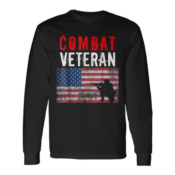 Combat Veteran Us Army Us Navy Us Air Force Long Sleeve T-Shirt T-Shirt
