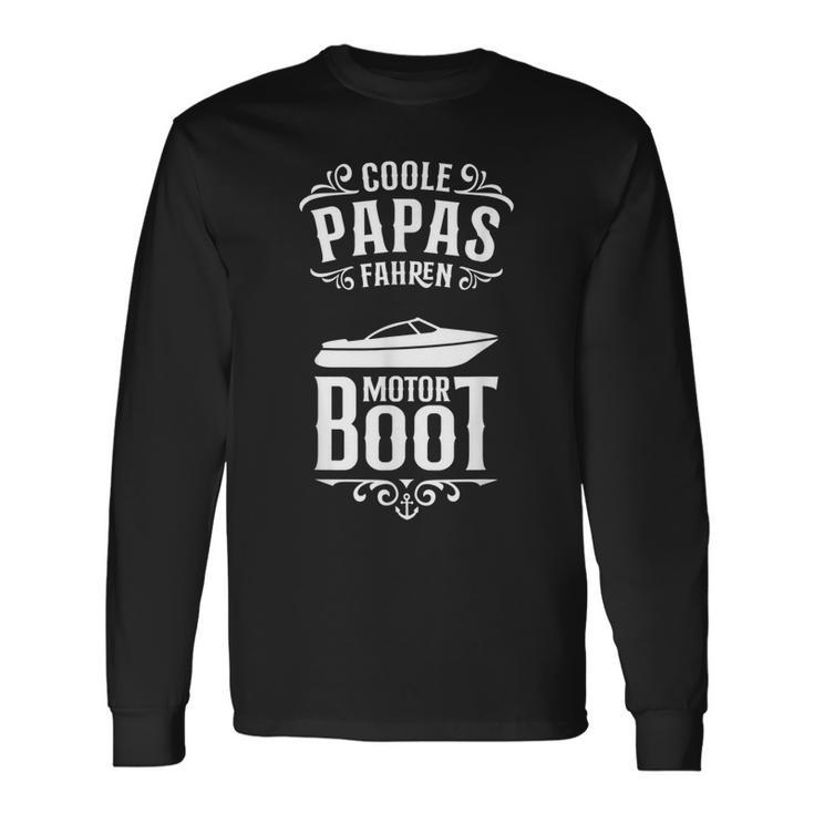 Coole Papas Fahren Motorboot Kapitän Papa Langarmshirts Geschenkideen