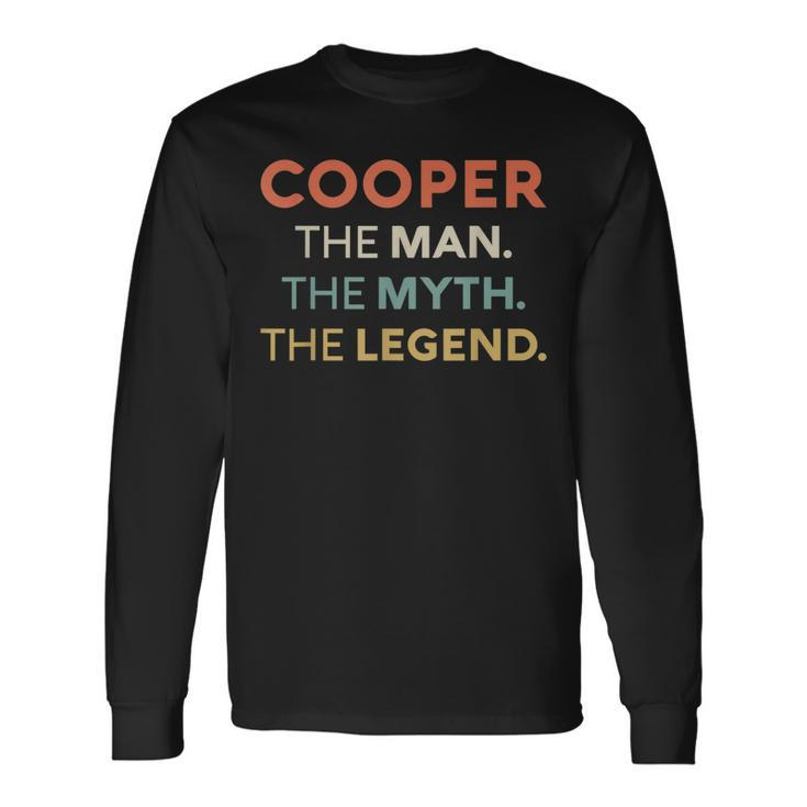 Cooper The Man The Myth The Legend Name Personalized Men Long Sleeve T-Shirt