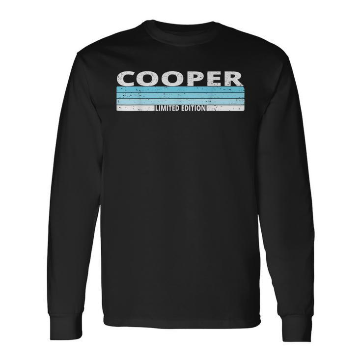 Cooper Surname Birthday Reunion 80S 90S Blue Sunset Long Sleeve T-Shirt T-Shirt