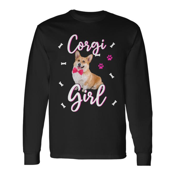 Corgi Dog Corgis Girl Women Puppy Mom Dog Mama Paws Pet Owner Long Sleeve T-Shirt