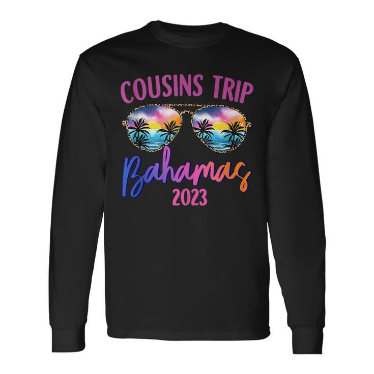 Cousins Trip Bahamas 2023 Sunglasses Summer Vacation Long Sleeve T-Shirt T-Shirt