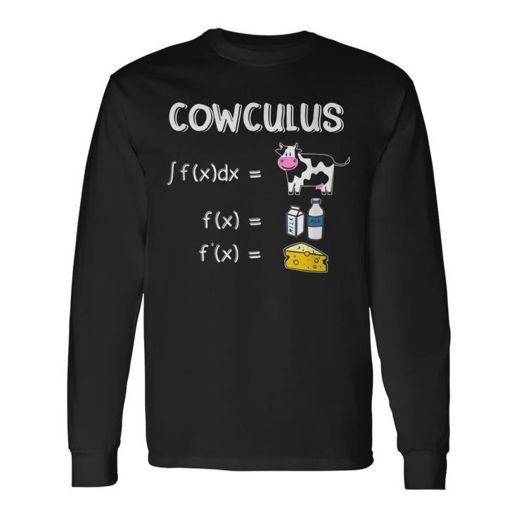 Cowculus Cow Math Nerdy Student Teacher Mathematician Long Sleeve T-Shirt