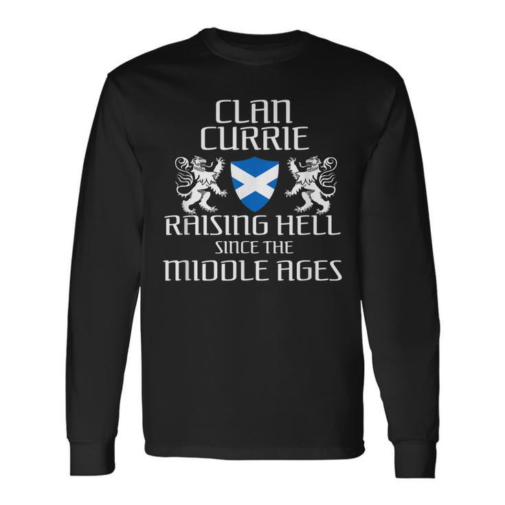 Currie Scottish Family Scotland Name  Men Women Long Sleeve T-shirt Graphic Print Unisex