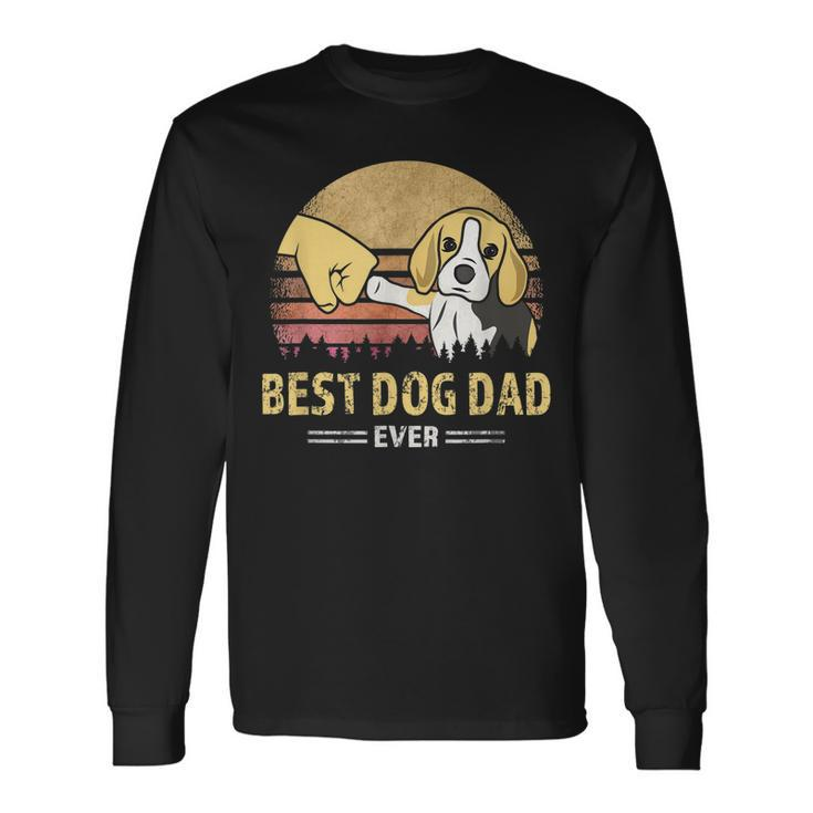 Cute Best Beagle Dad Ever Retro Vintage Puppy Lover Long Sleeve T-Shirt Gifts ideas