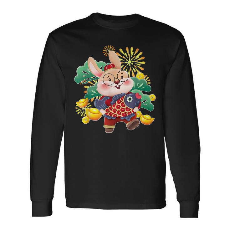 Cute Chinese Zodiac Year Of The Rabbit Lunar New Year 2023 V2 Long Sleeve T-Shirt