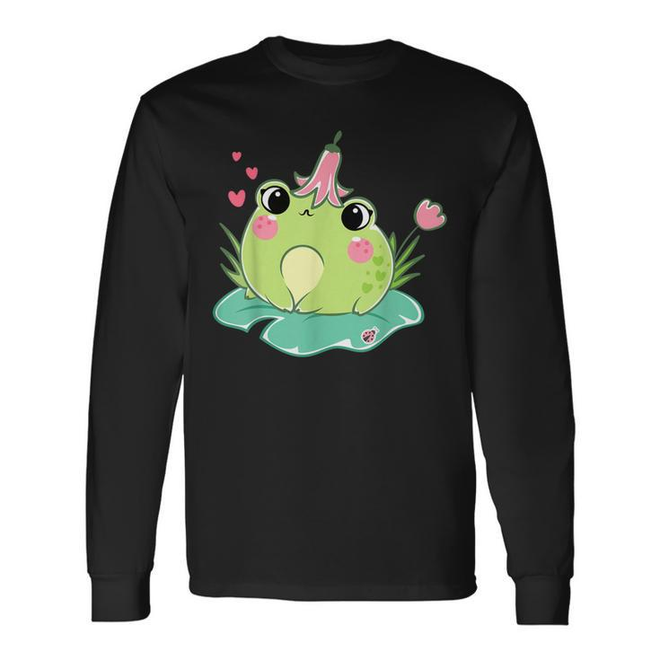 Cute Cottagecore Frog Long Sleeve T-Shirt