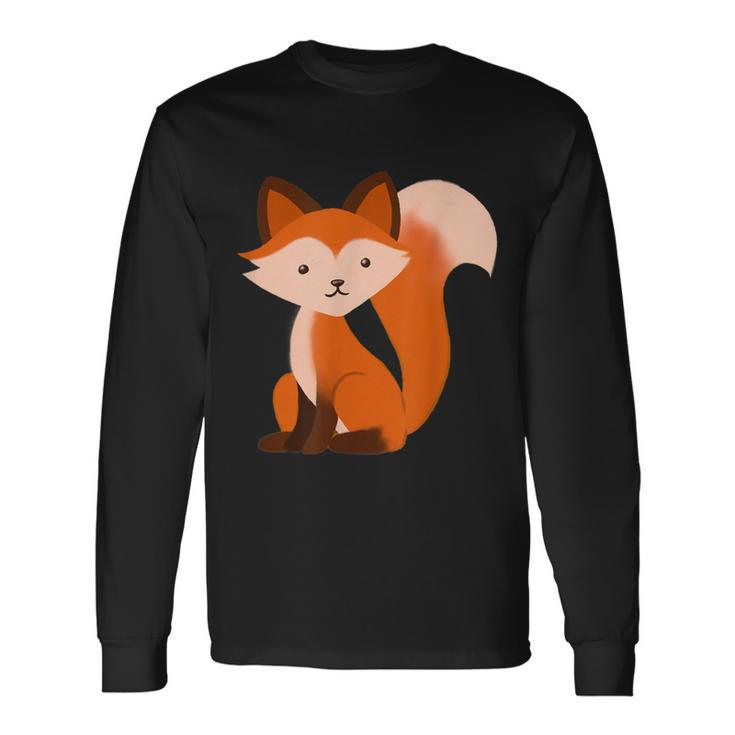 Cute Fox Adorable Illustration Classic Long Sleeve T-Shirt