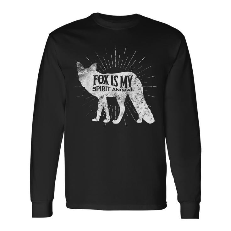 Cute Fox Team Love Foxes Spirit Animal Costume Long Sleeve T-Shirt