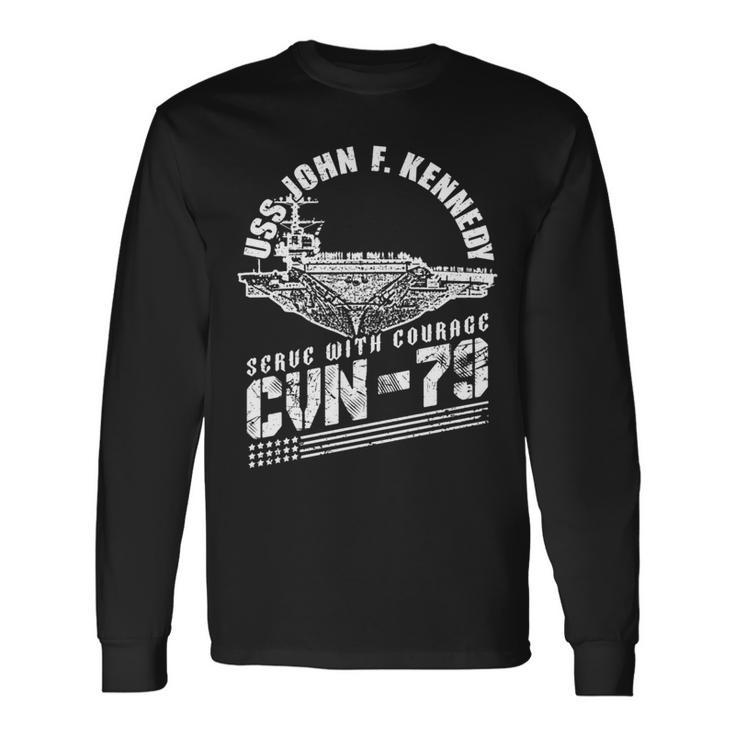 Cvn79 Uss John F Kennedy Aircraft Carrier Navy Cvn-79 Long Sleeve T-Shirt