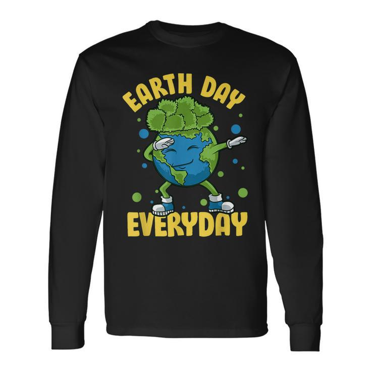 Dabbing Earth Day Everyday Earthday Dab Every Day Planet Long Sleeve T-Shirt T-Shirt