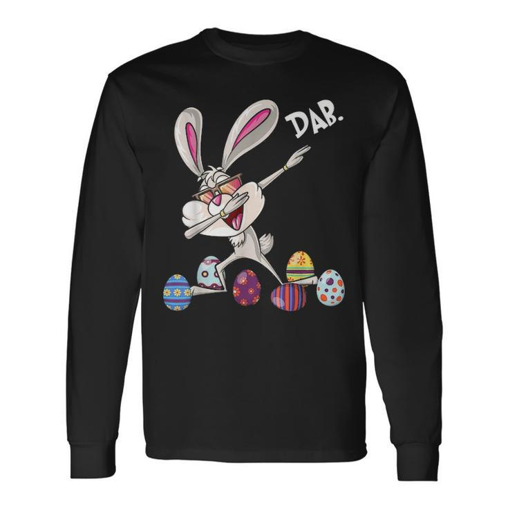 Dabbing Easter Rabbit Eggs Dab Hunting Bunny Long Sleeve T-Shirt