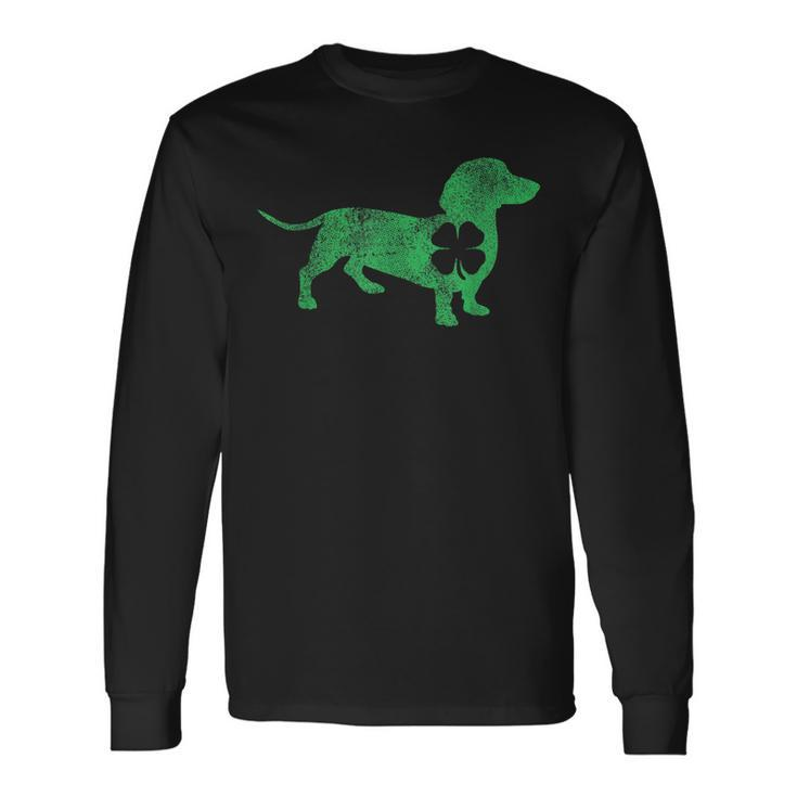 Dachshund Dog Shamrock St Patricks Day Saint Paddys Irish Long Sleeve T-Shirt T-Shirt