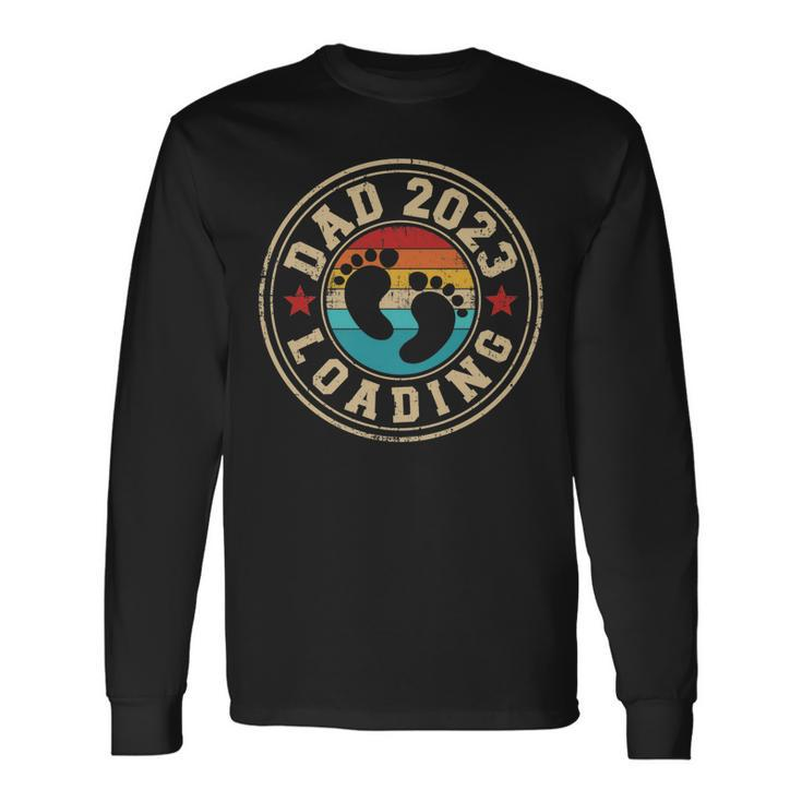 Dad 2023 Loading Vintage Retro For New Daddy Fathers Day Long Sleeve T-Shirt
