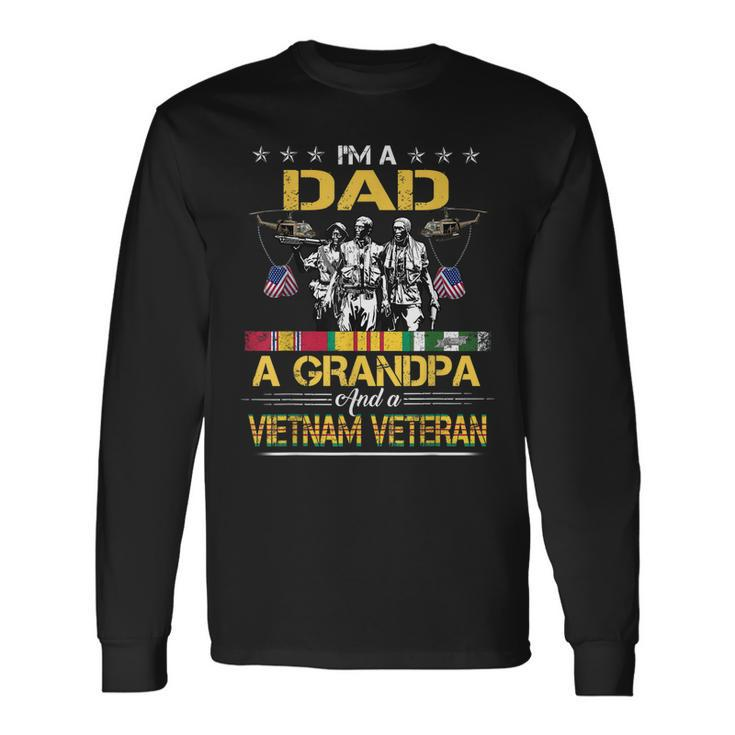 Dad Grandpa Vietnam Veteran Vintage Military Long Sleeve T-Shirt
