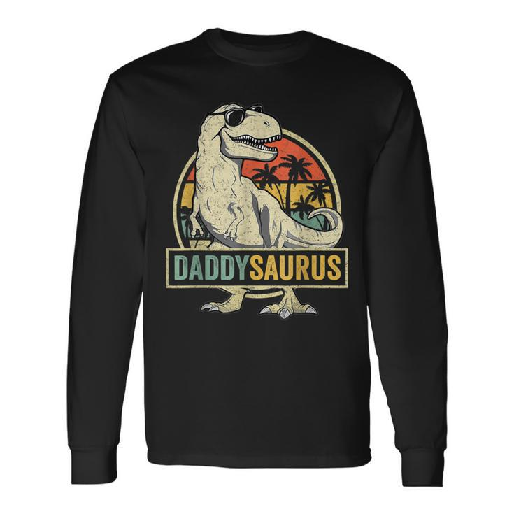 Daddy Saurus Rex Dinosaur Daddysaurus Matching Long Sleeve T-Shirt T-Shirt