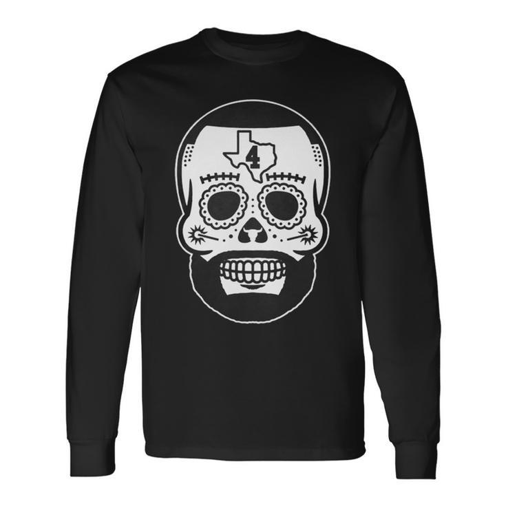 Dak Prescott Sugar Skull Long Sleeve T-Shirt T-Shirt
