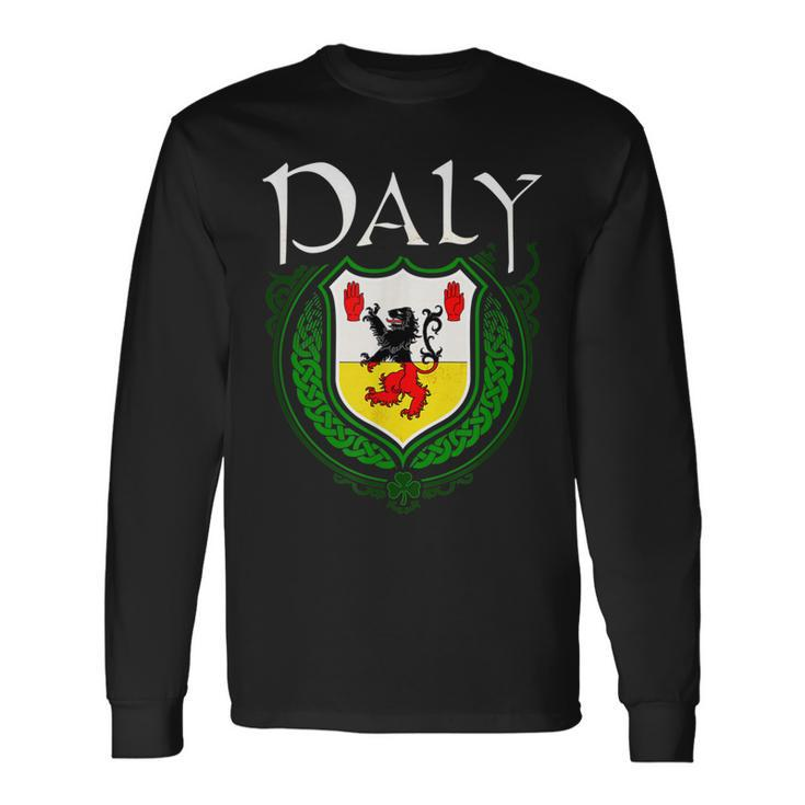 Daly Surname Irish Last Name Daly Crest Long Sleeve T-Shirt T-Shirt