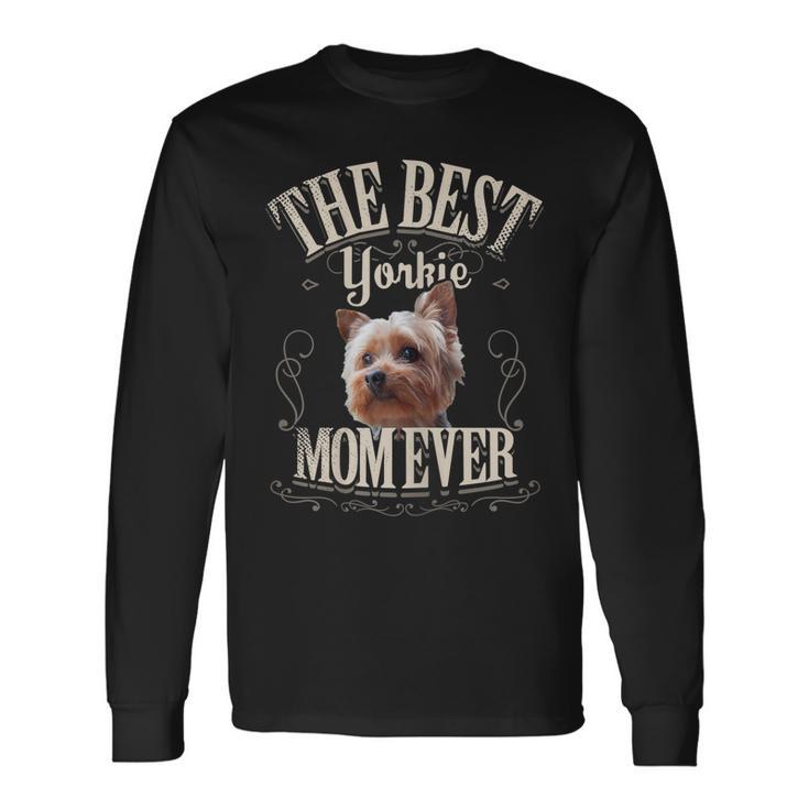 Damen Beste Yorkie Mama Aller Yorkshire Terrier Hund Geschenk Langarmshirts Geschenkideen