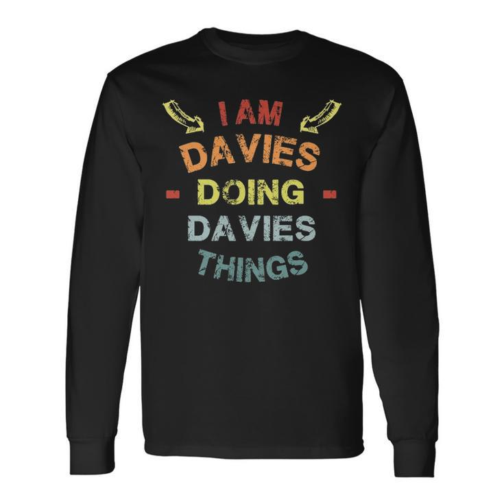 Davies Crest Davies Davies Clothing Davies Davies For The Davies Png Long Sleeve T-Shirt