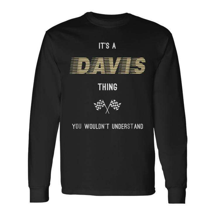 Davis Cool Last Name Names Long Sleeve T-Shirt