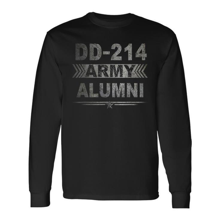 Dd-214 Us Army Alumni Military Veteran Retirement Gifts  Men Women Long Sleeve T-shirt Graphic Print Unisex