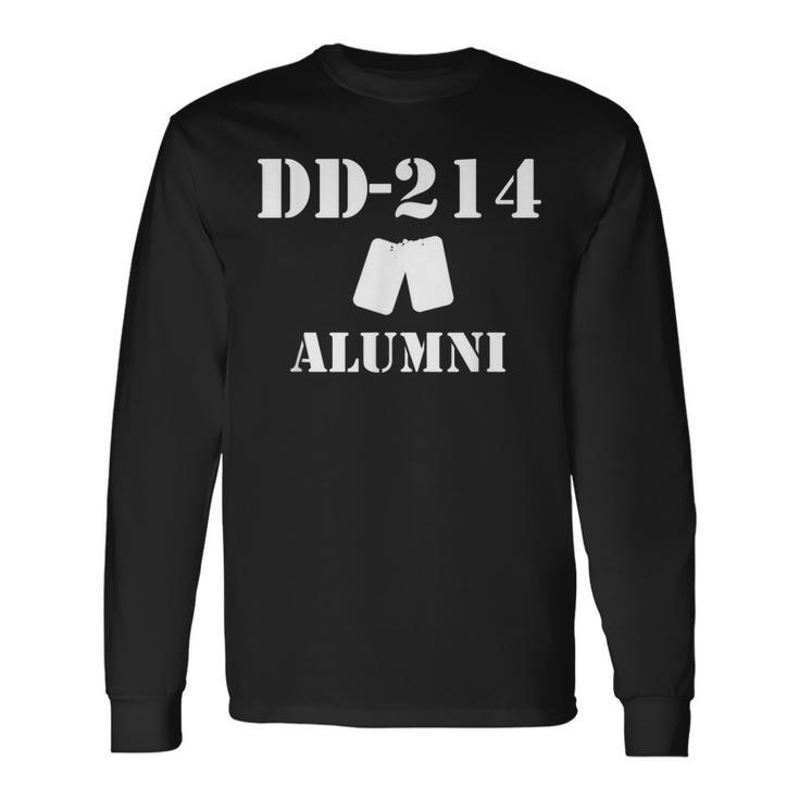 Dd-214 Usa Army Alumni Veteran Vintage  Men Women Long Sleeve T-shirt Graphic Print Unisex