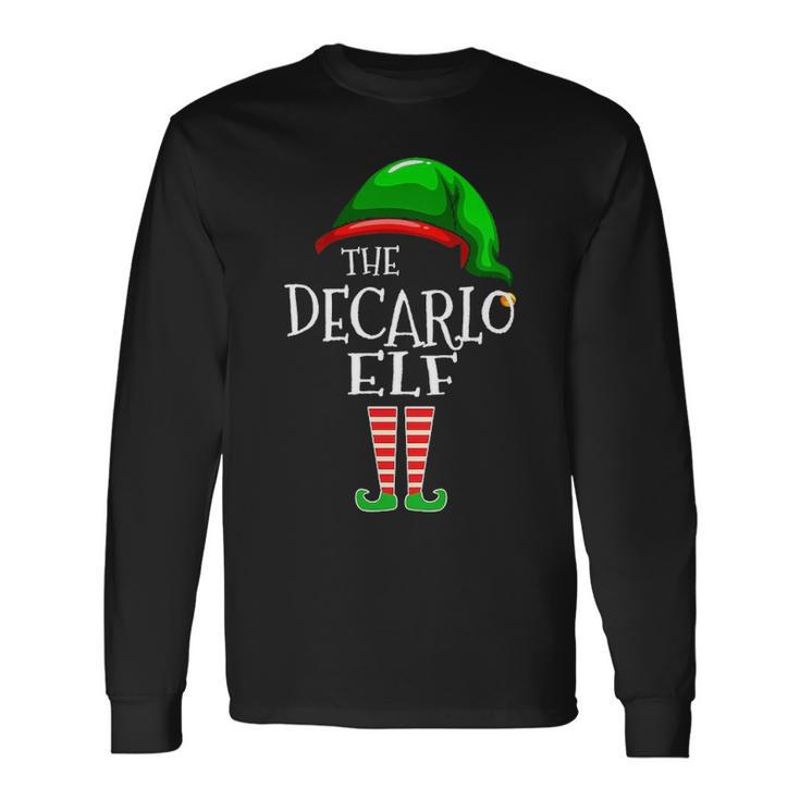 Decarlo Name The Decarlo Elf Christmas Long Sleeve T-Shirt
