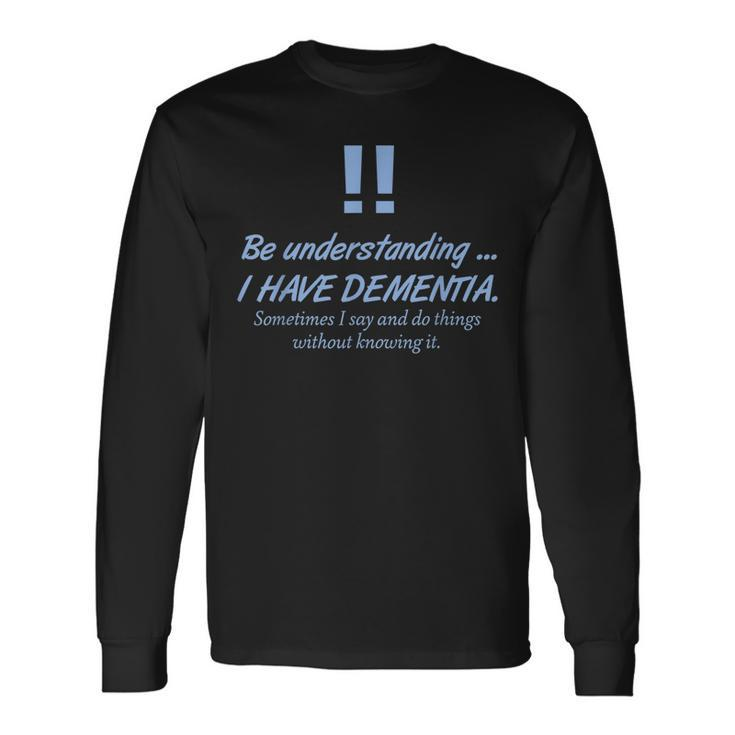 Dementia Alzheimer Warrior Patients Brain Disorder Vintage Long Sleeve T-Shirt